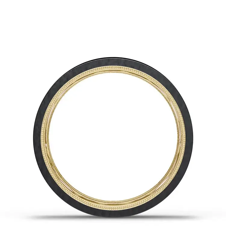 Tacori Titanium Two-Tone 6mm Flat Wedding Band 1576BTYMLG