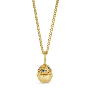 Tapestry Top Sapphire Egg Locket