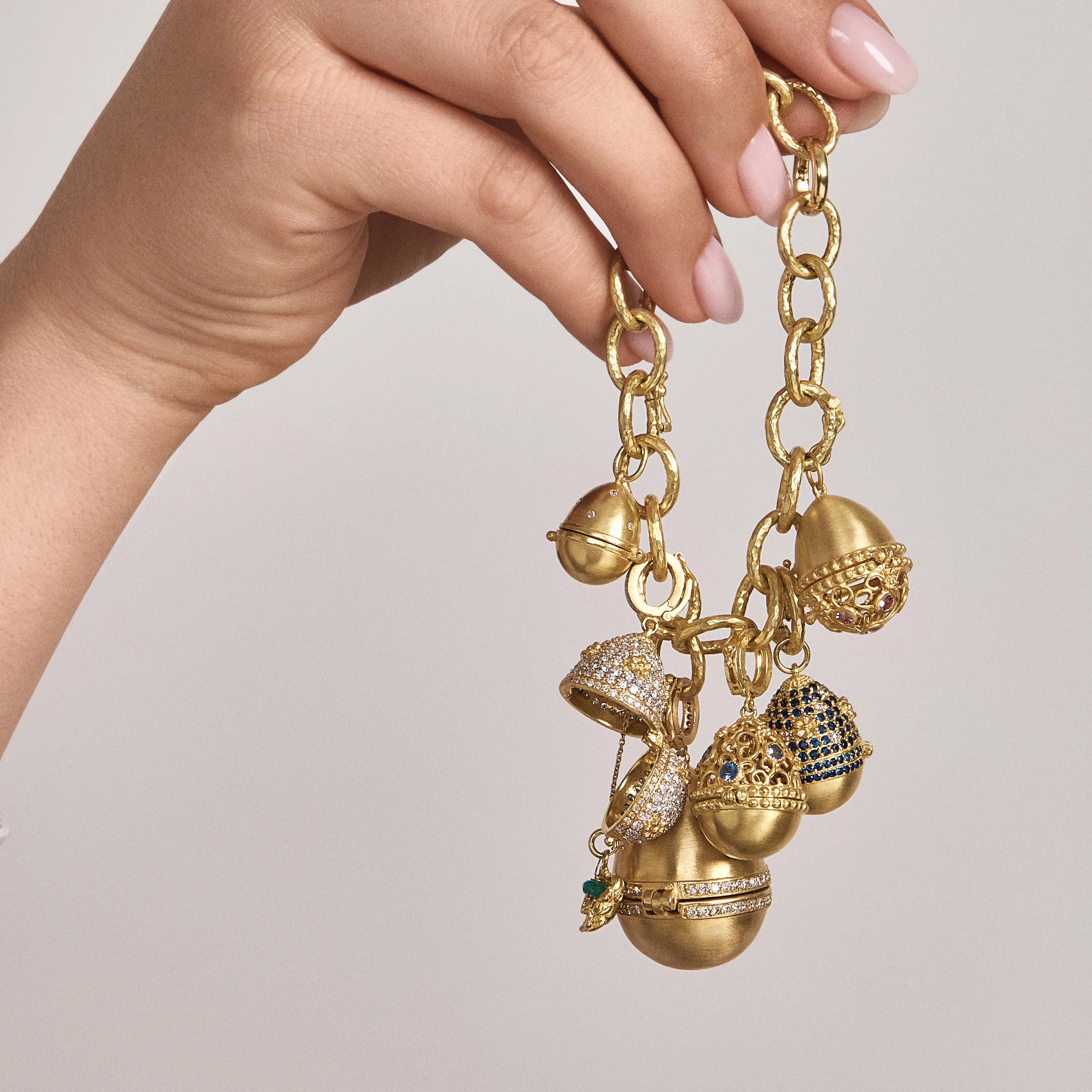 Tapestry Top Sapphire Egg Locket