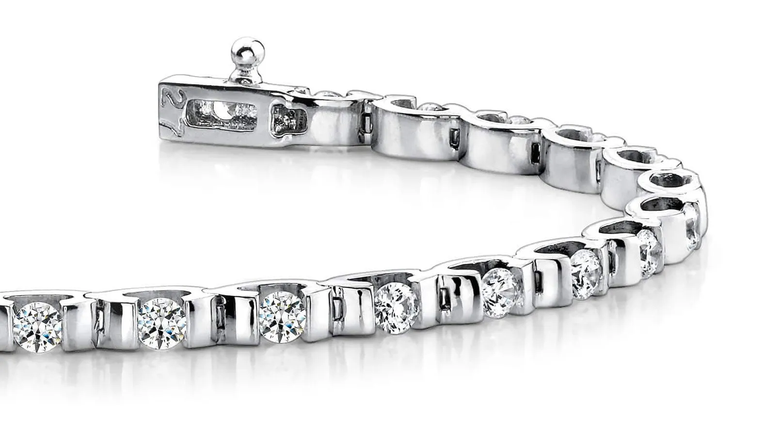 Tension Set Diamond Bracelet with 3.05 ct.(finished) 2.5mm