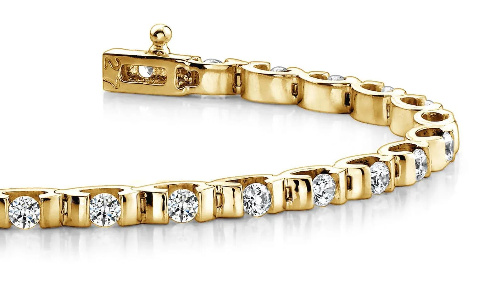 Tension Set Diamond Bracelet with 3.05 ct.(finished) 2.5mm