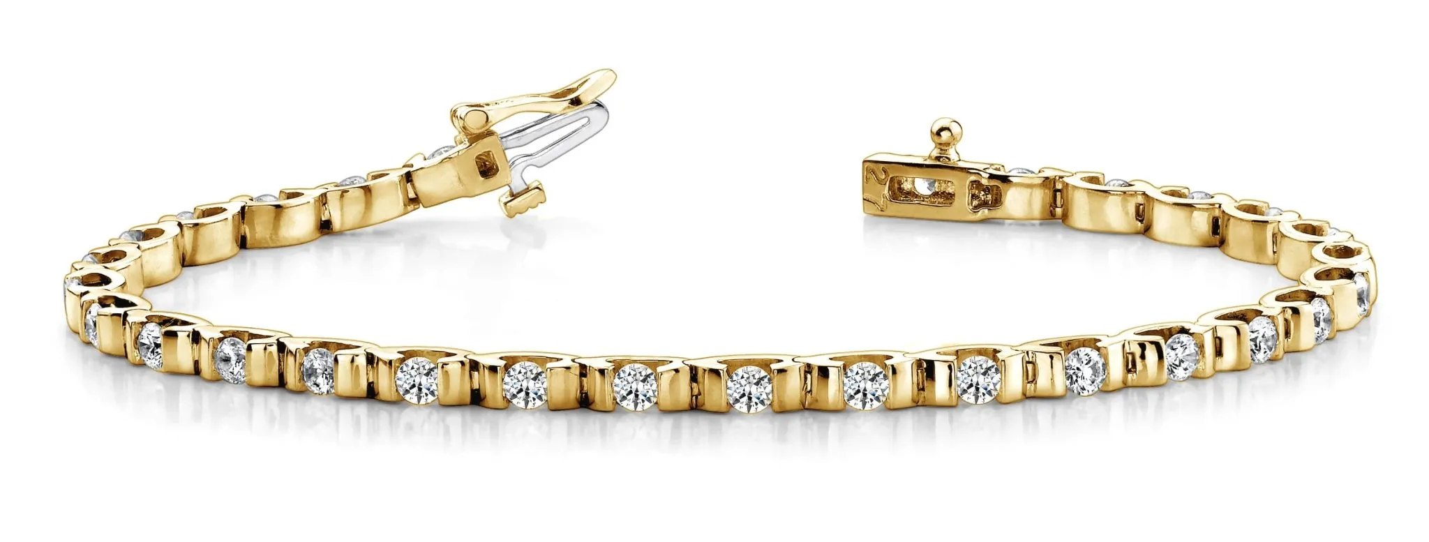 Tension Set Diamond Bracelet with 3.05 ct.(finished) 2.5mm