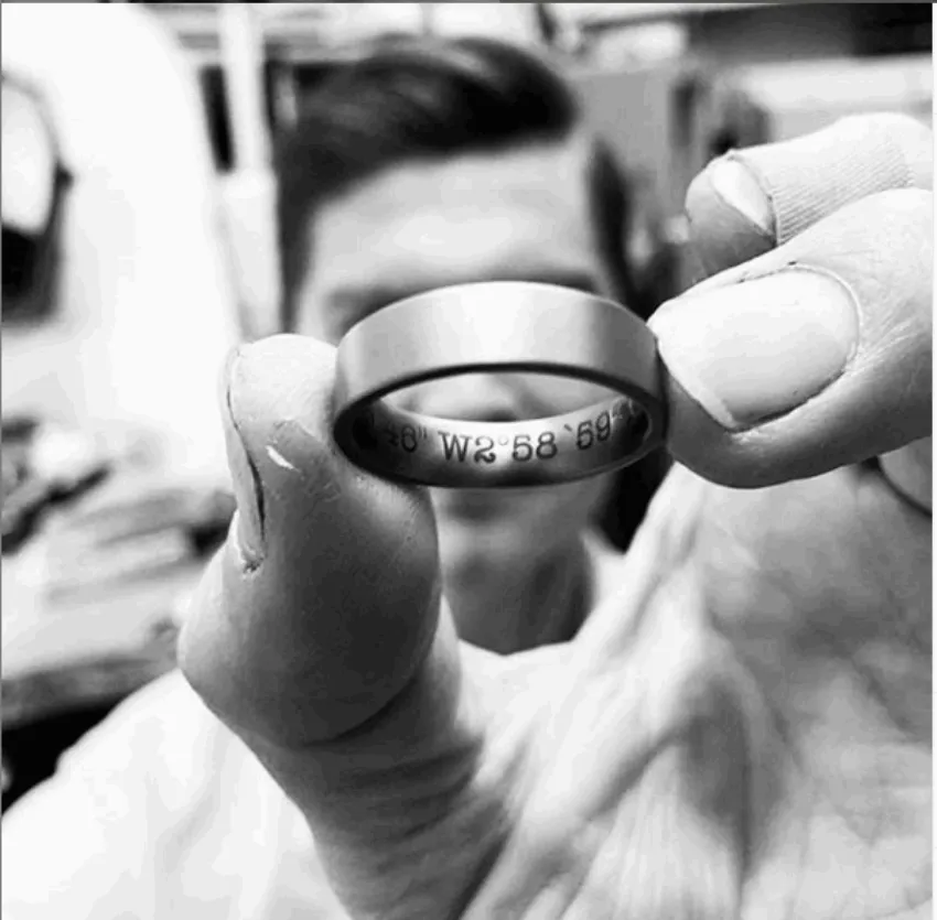 The Leviathan - Tantalum & 14K Rose Gold, comfort fit, 4mm, Wedding Ring