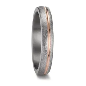 The Leviathan - Tantalum & 14K Rose Gold, comfort fit, 4mm, Wedding Ring