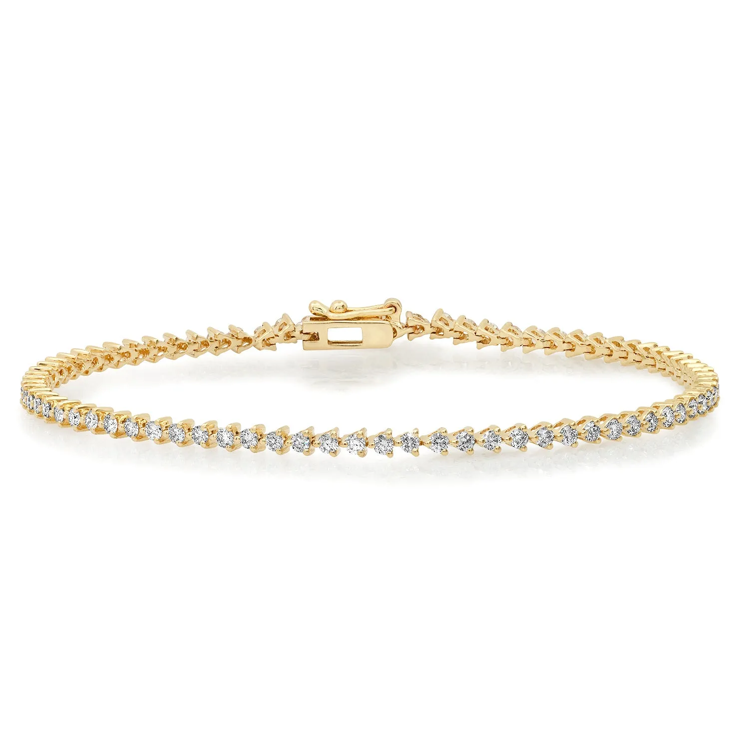 The Perfect Three Prong Diamond Tennis Bracelet