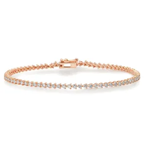 The Perfect Three Prong Diamond Tennis Bracelet
