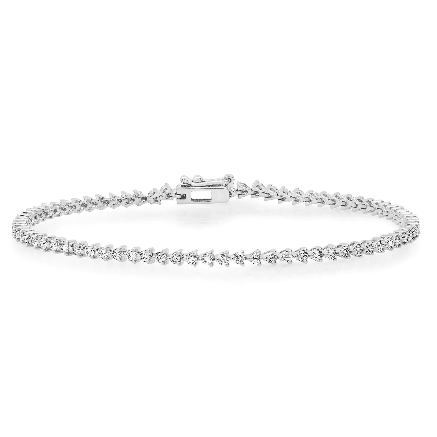The Perfect Three Prong Diamond Tennis Bracelet