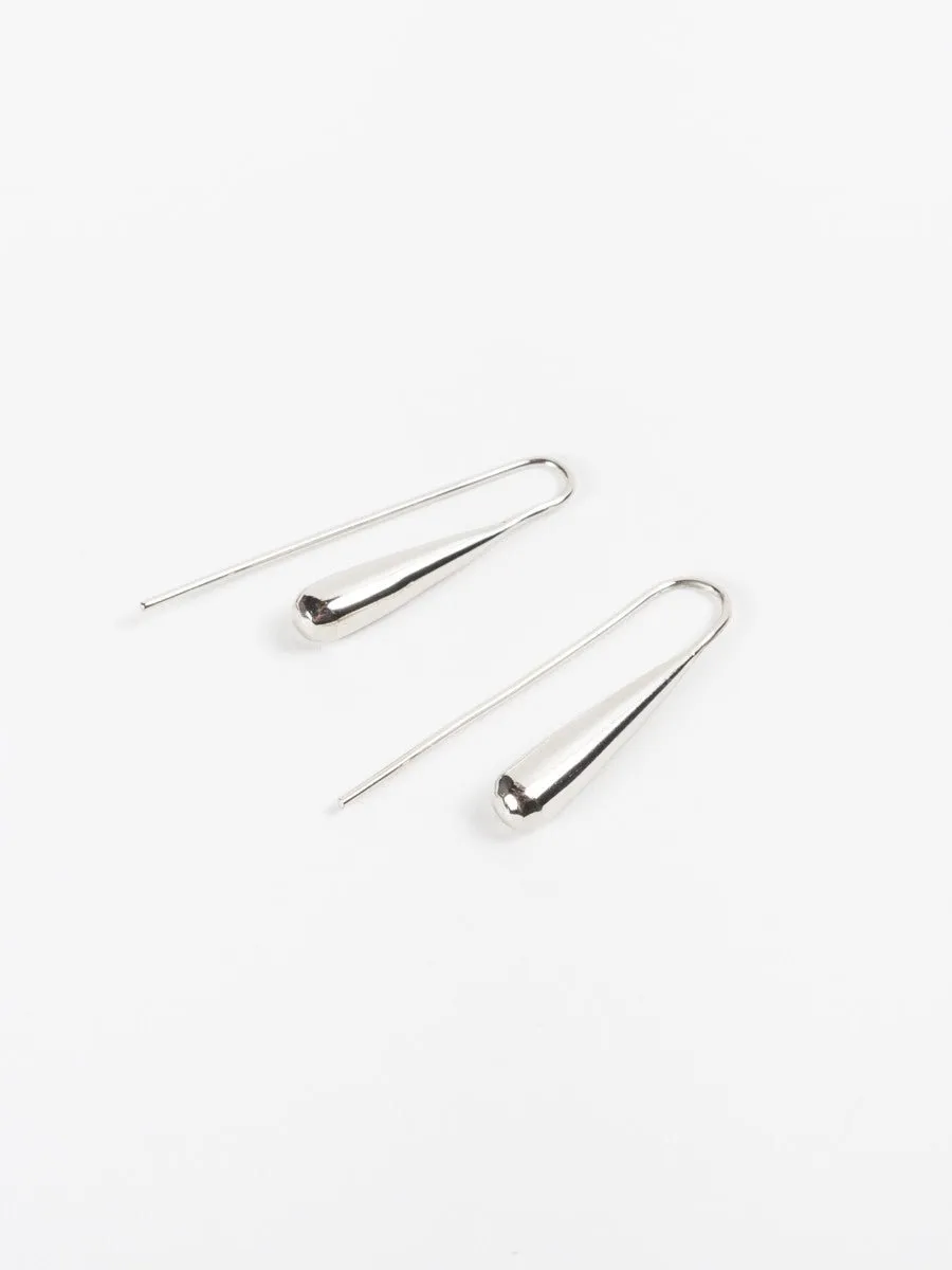 threader earrings - silver