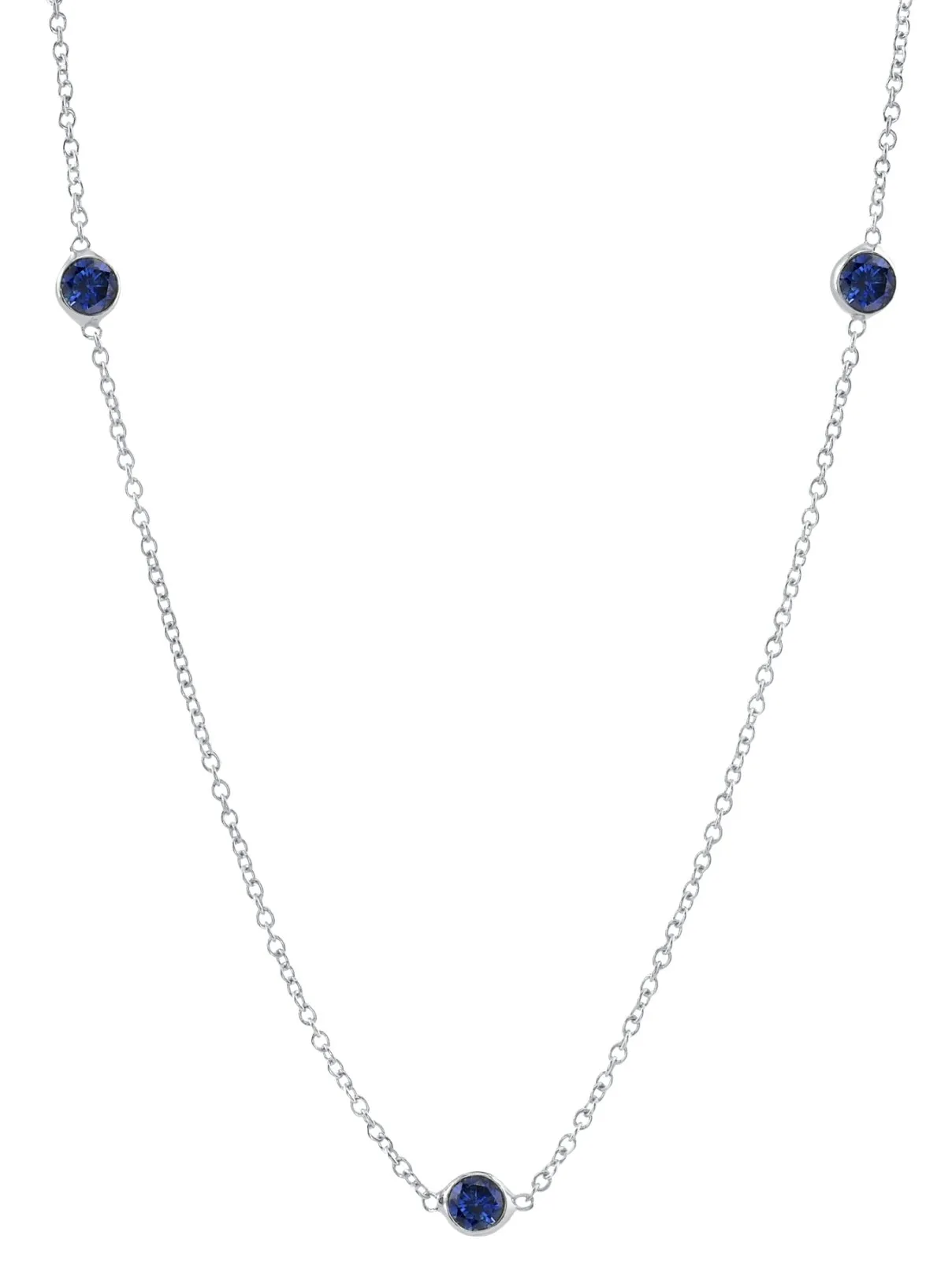 Three Sapphire Necklace