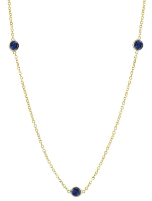 Three Sapphire Necklace