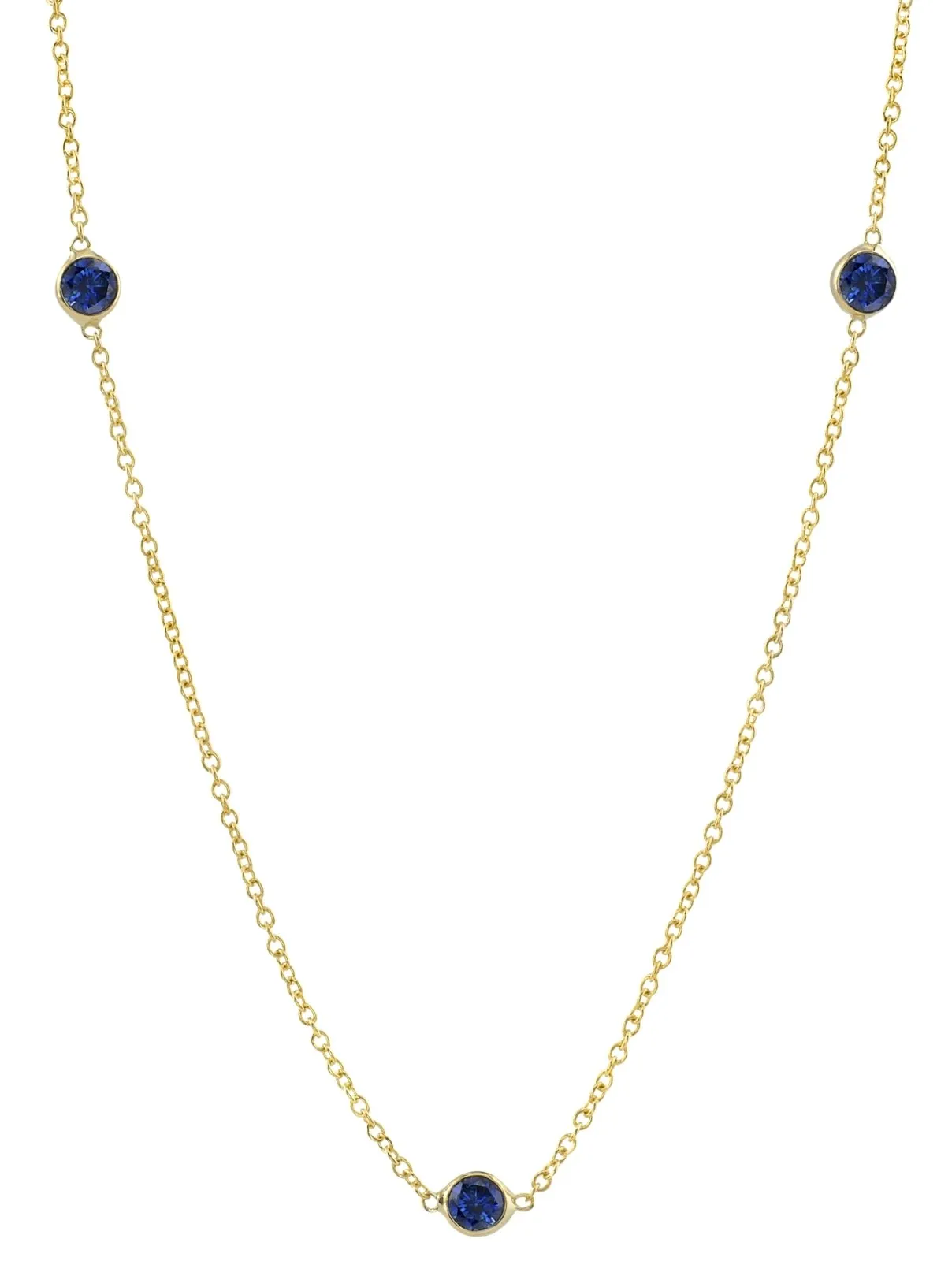 Three Sapphire Necklace
