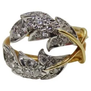 Tiffany & Co Schlumberger 18K Gold Diamond Ring