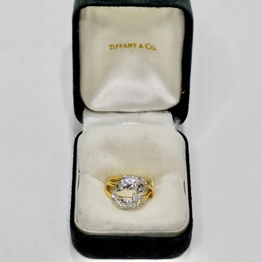 Tiffany & Co Schlumberger 18K Gold Diamond Ring