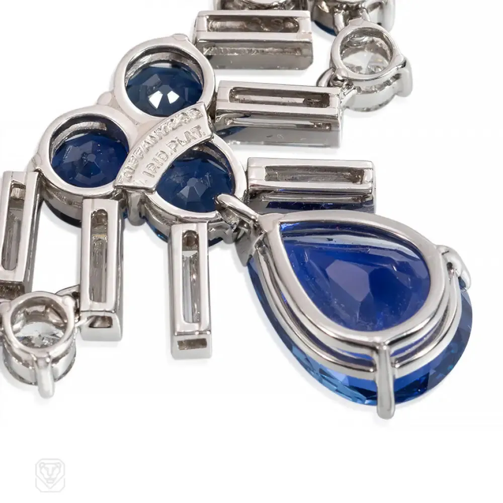 Tiffany mid-century sapphire and diamond necklace