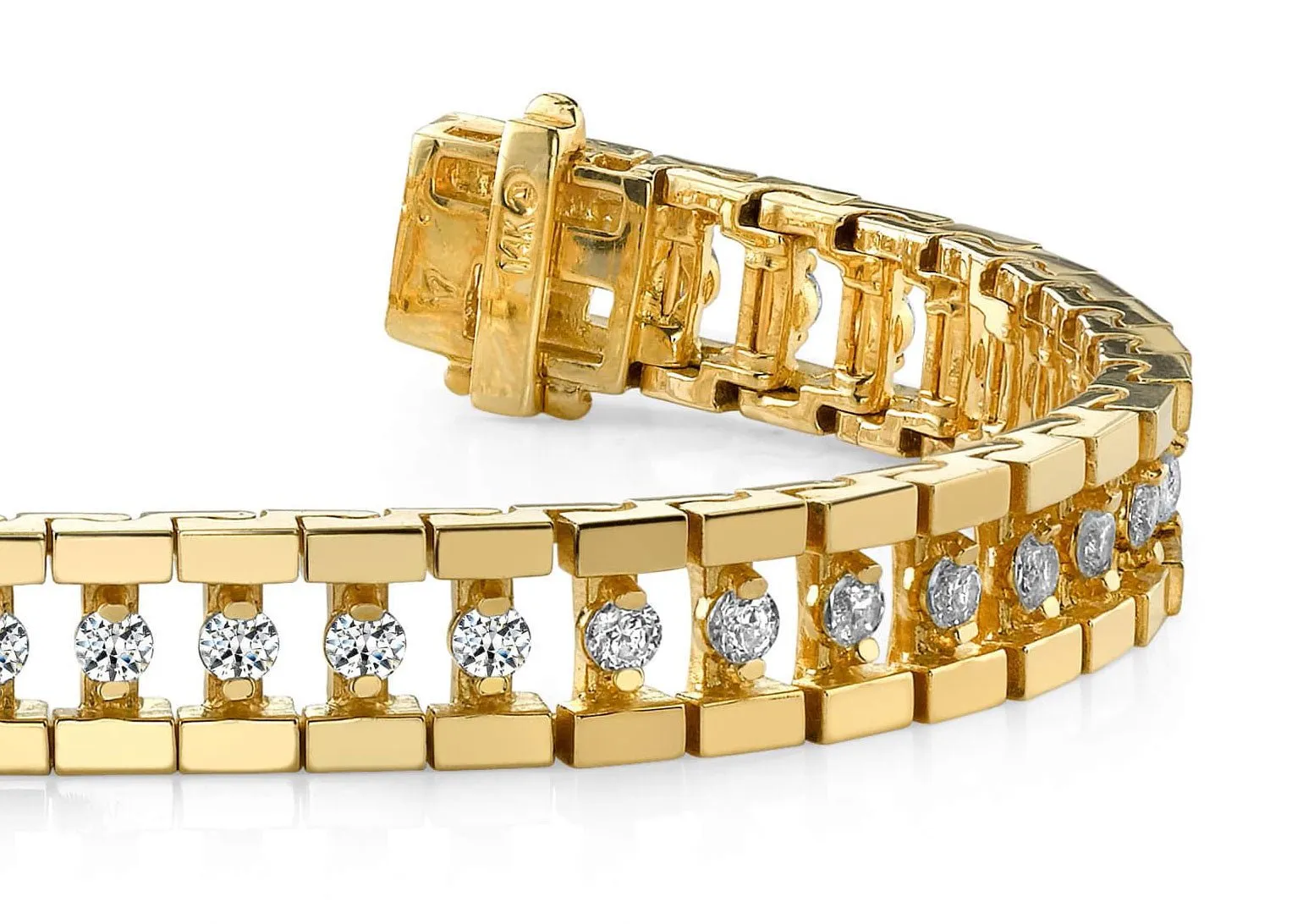Track Link Diamond Bracelet with 3.91 ct.(finished) 2.8mm