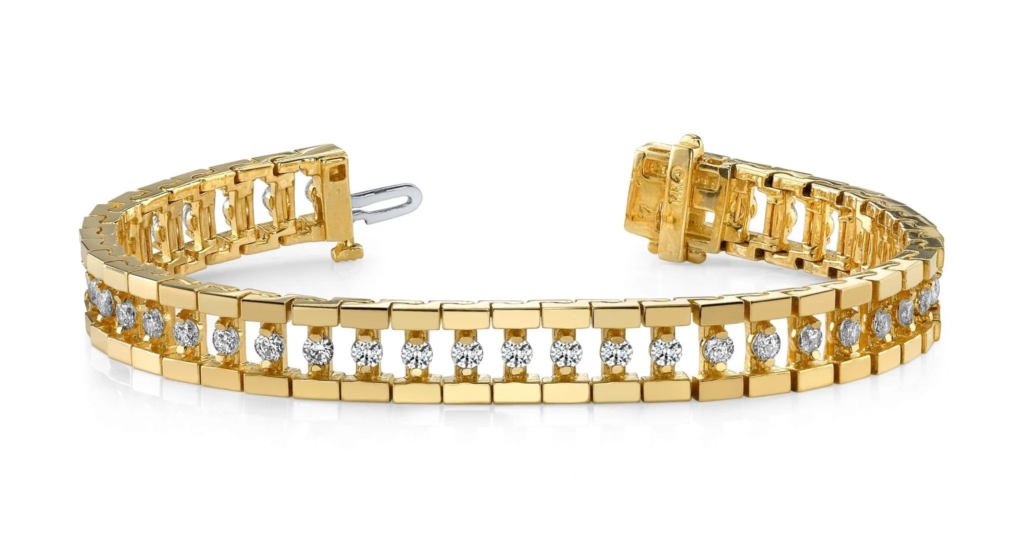 Track Link Diamond Bracelet with 3.91 ct.(finished) 2.8mm
