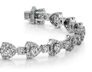 Triangular Diamond Link Bracelet Lab-Grown Diamond with 5.59 ct.(finished) 1.2mm, 2.7mm