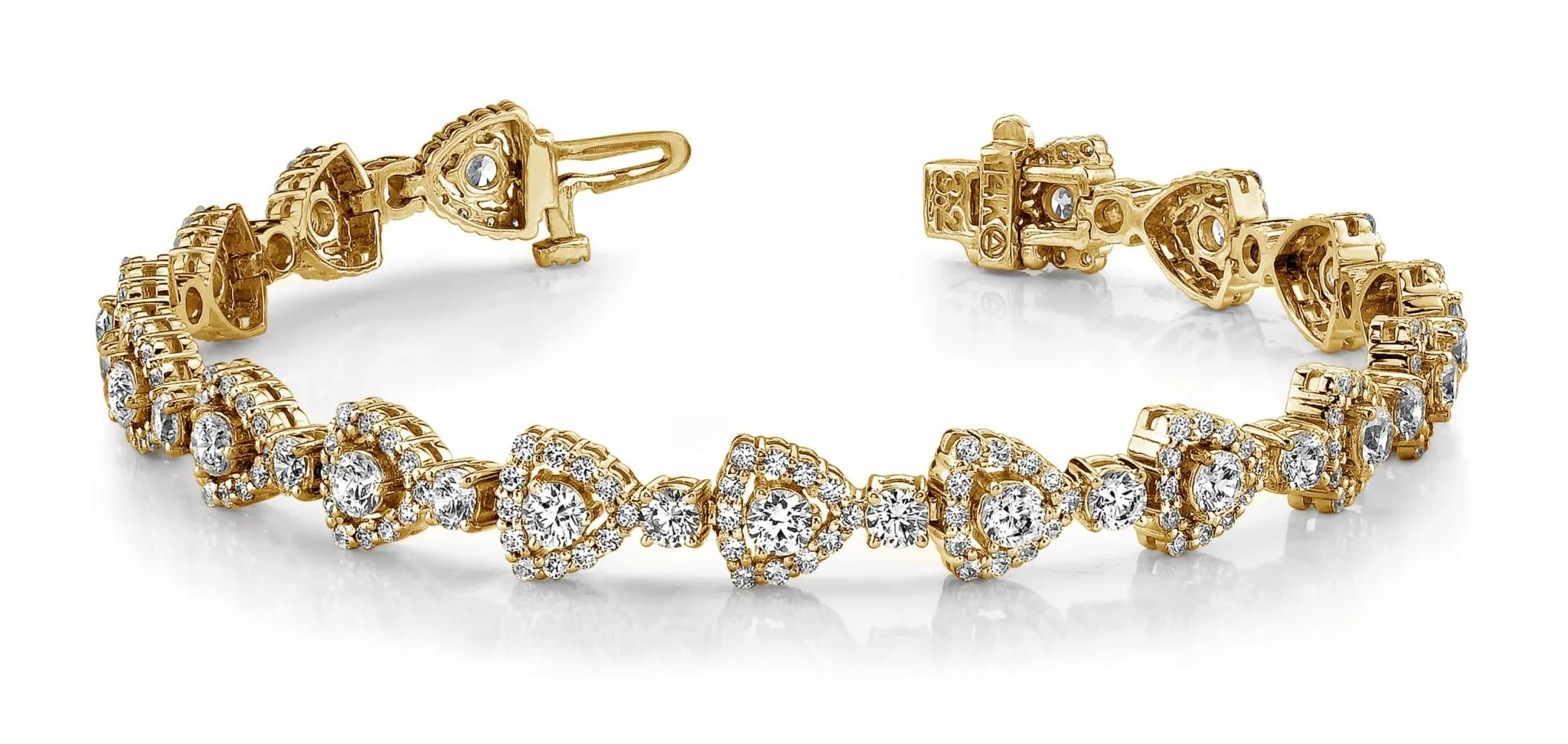 Triangular Diamond Link Bracelet Lab-Grown Diamond with 5.59 ct.(finished) 1.2mm, 2.7mm