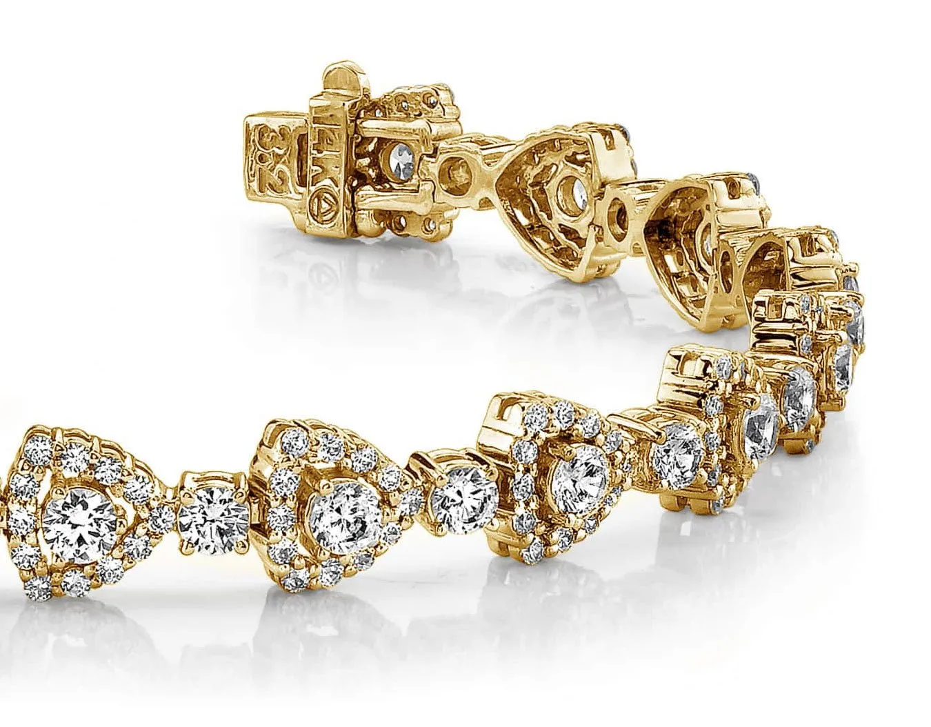 Triangular Diamond Link Bracelet Lab-Grown Diamond with 5.59 ct.(finished) 1.2mm, 2.7mm