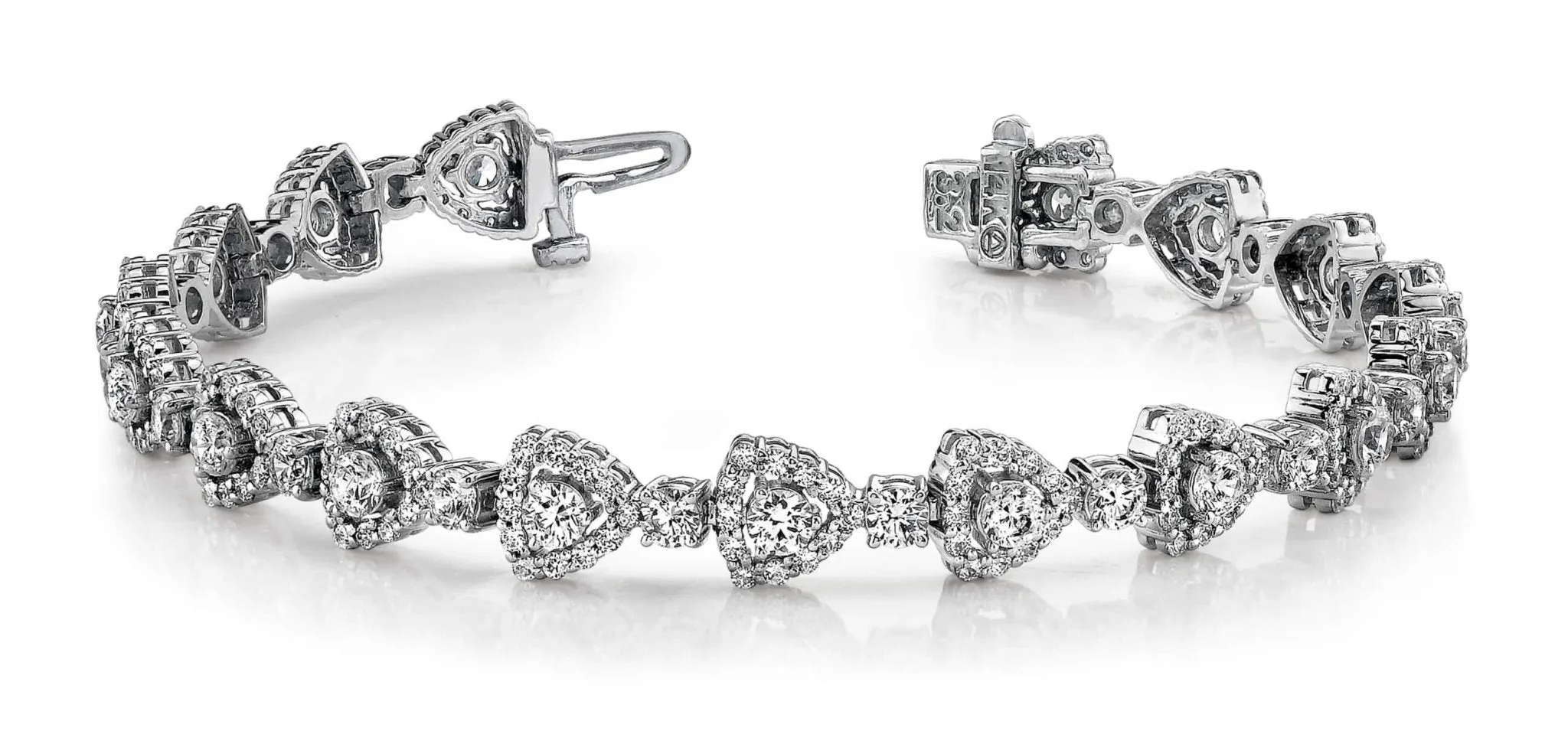 Triangular Diamond Link Bracelet Lab-Grown Diamond with 5.59 ct.(finished) 1.2mm, 2.7mm