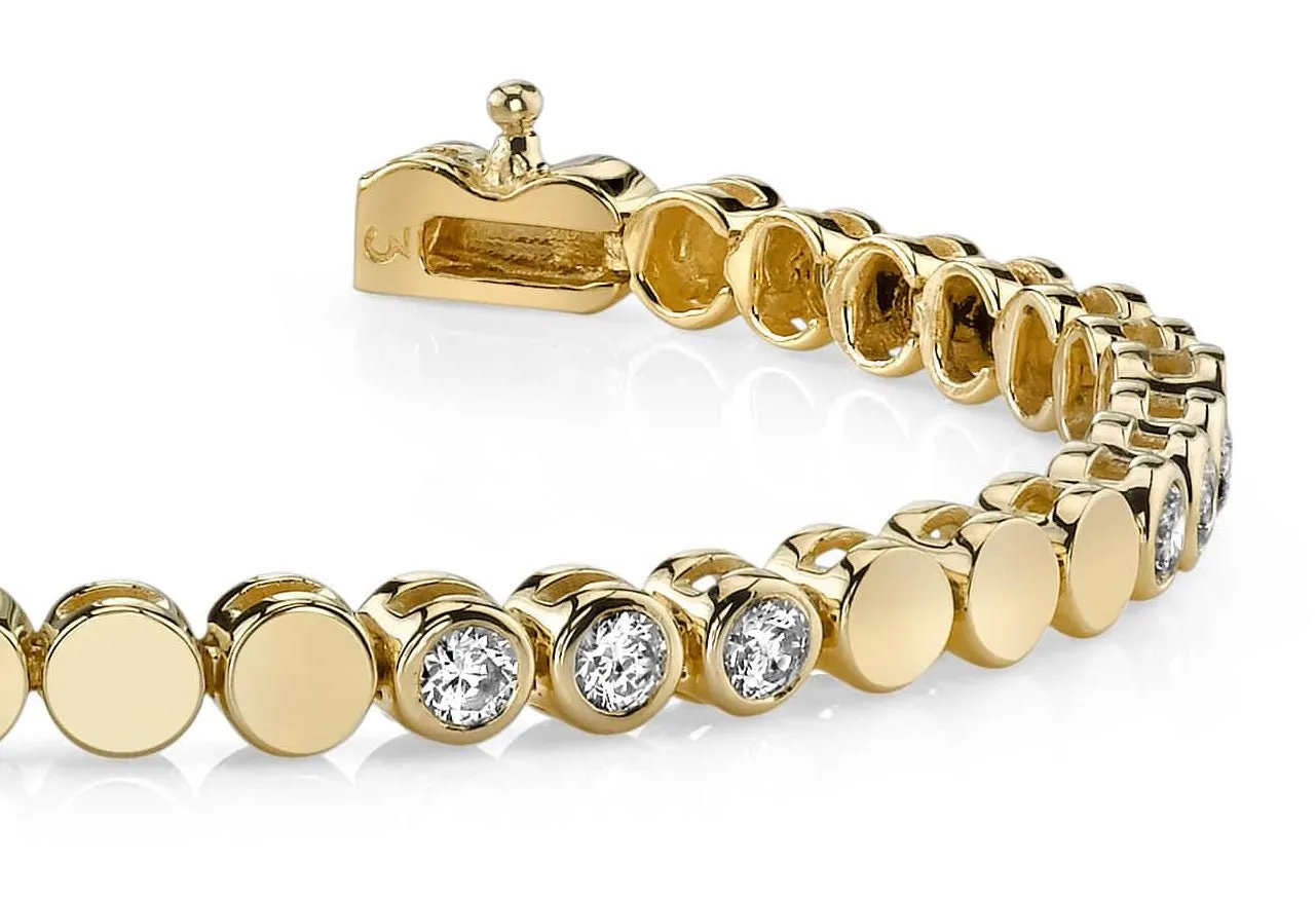 Triple Lab-Grown Diamond Bracelet with 0.96 ct.(finished) 2.25mm