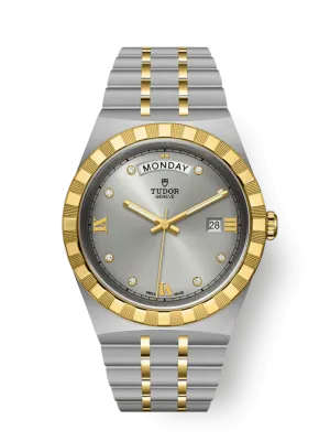 Tudor Royal, Stainless Steel and 18k Yellow Gold with Diamond-set, 41mm, Ref# M28603-0002