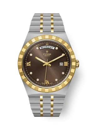 Tudor Royal, Stainless Steel and 18k Yellow Gold with Diamond-set, 41mm, Ref# M28603-0008