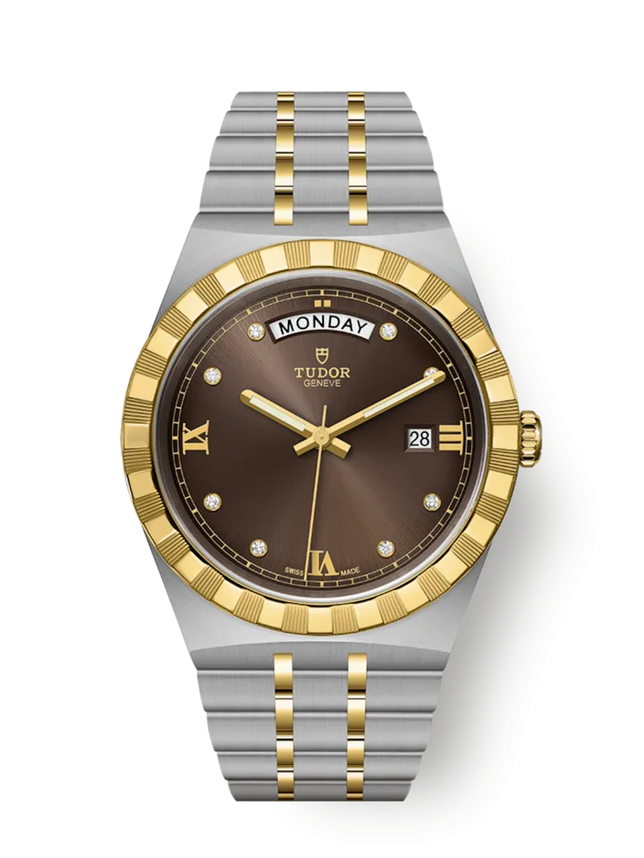 Tudor Royal, Stainless Steel and 18k Yellow Gold with Diamond-set, 41mm, Ref# M28603-0008