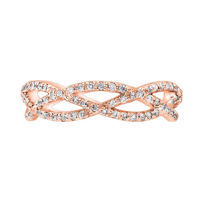 Twisted Style Diamond Wedding Band
