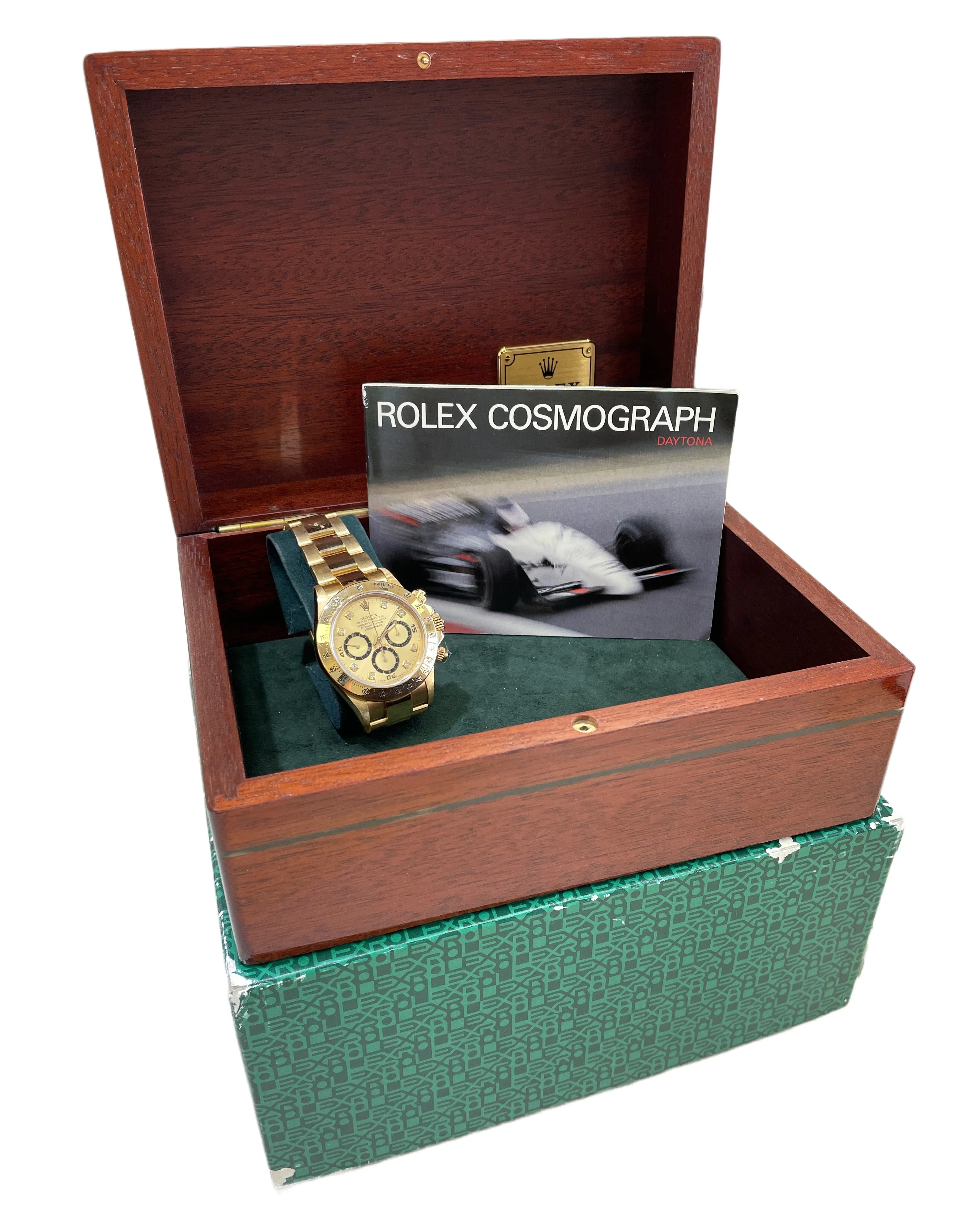 UNPOLISHED Rolex Daytona ZENITH Inverted-6 Diamond 40mm Gold 16528 Watch BOX