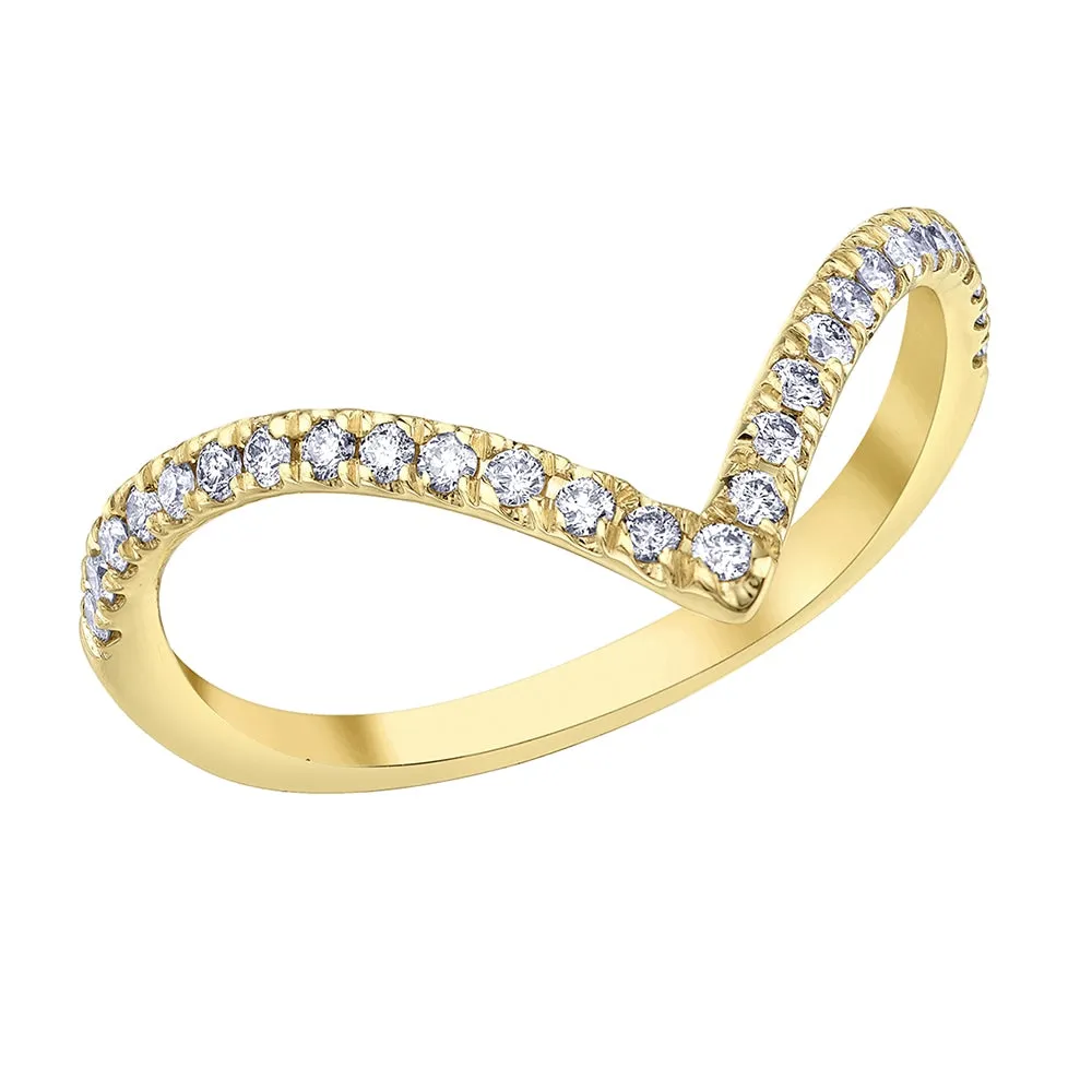 V-Shaped Diamond Band
