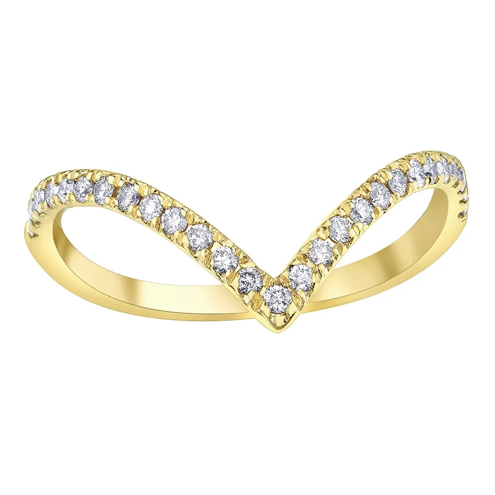 V-Shaped Diamond Band