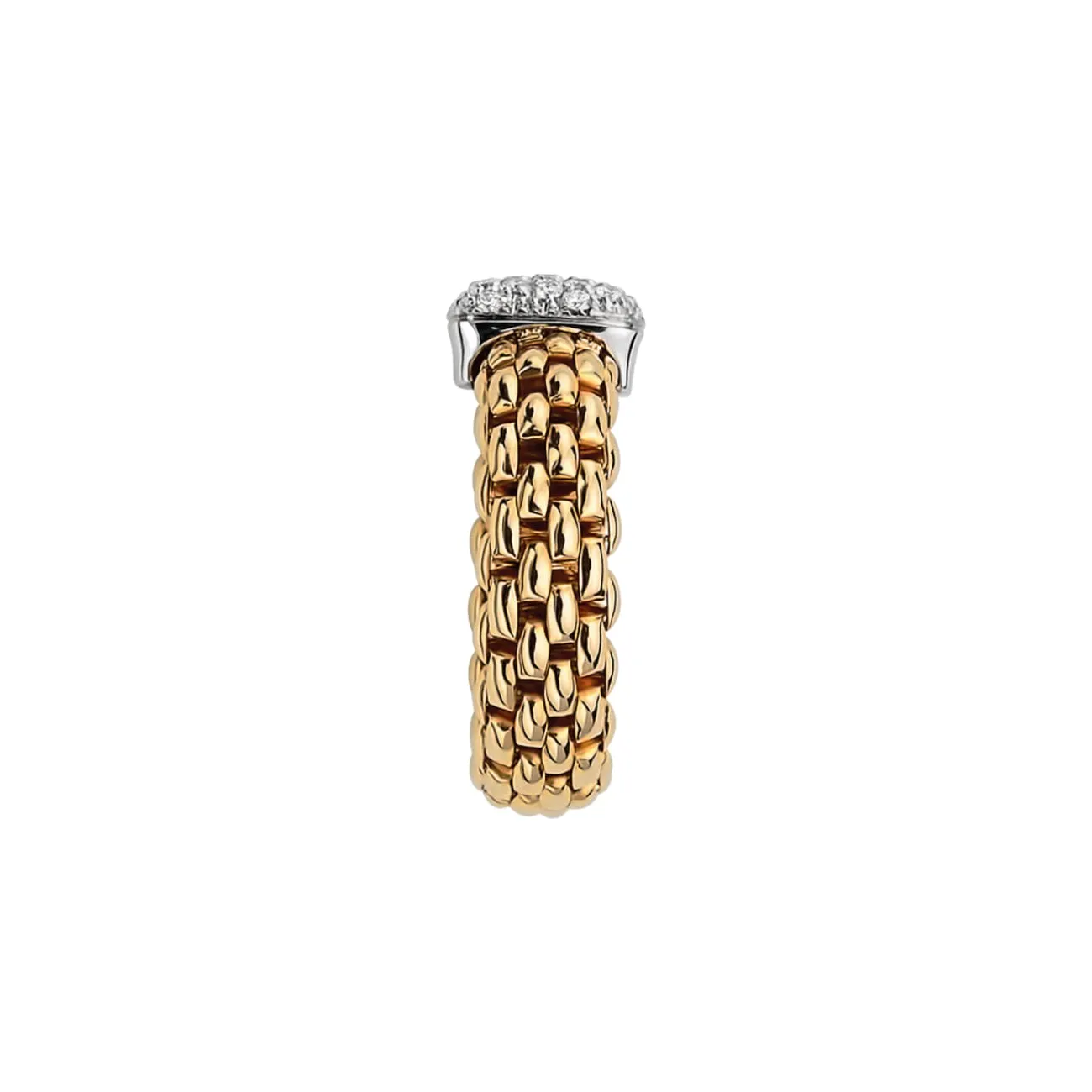 Vendome 18K Yellow & White Gold Pavè Diamond Ring