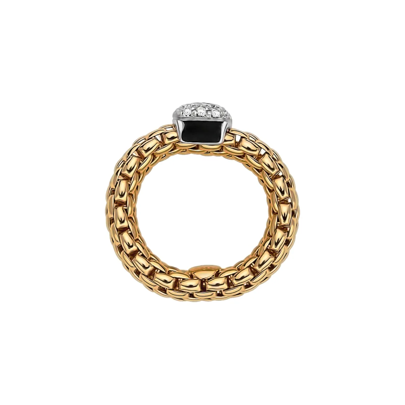 Vendome 18K Yellow & White Gold Pavè Diamond Ring