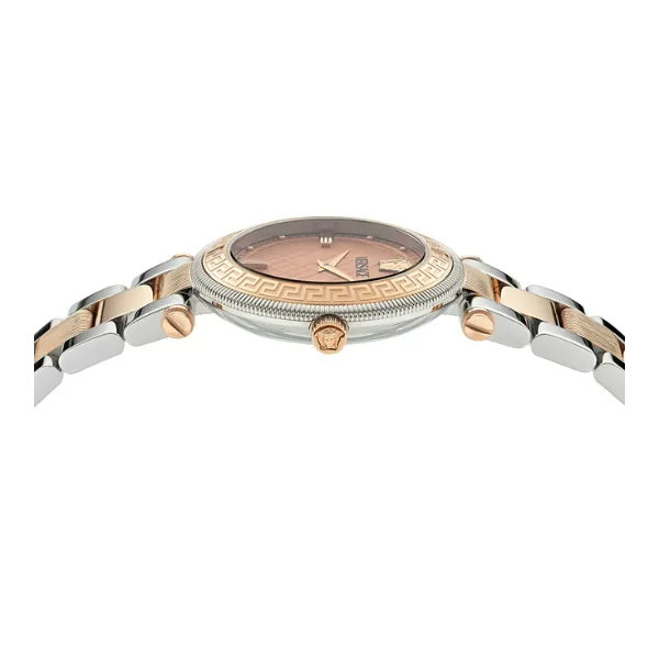 Versace Reve Two-tone Stainless Steel Rose Gold Dial Quartz Watch for Ladies - VE8B00424