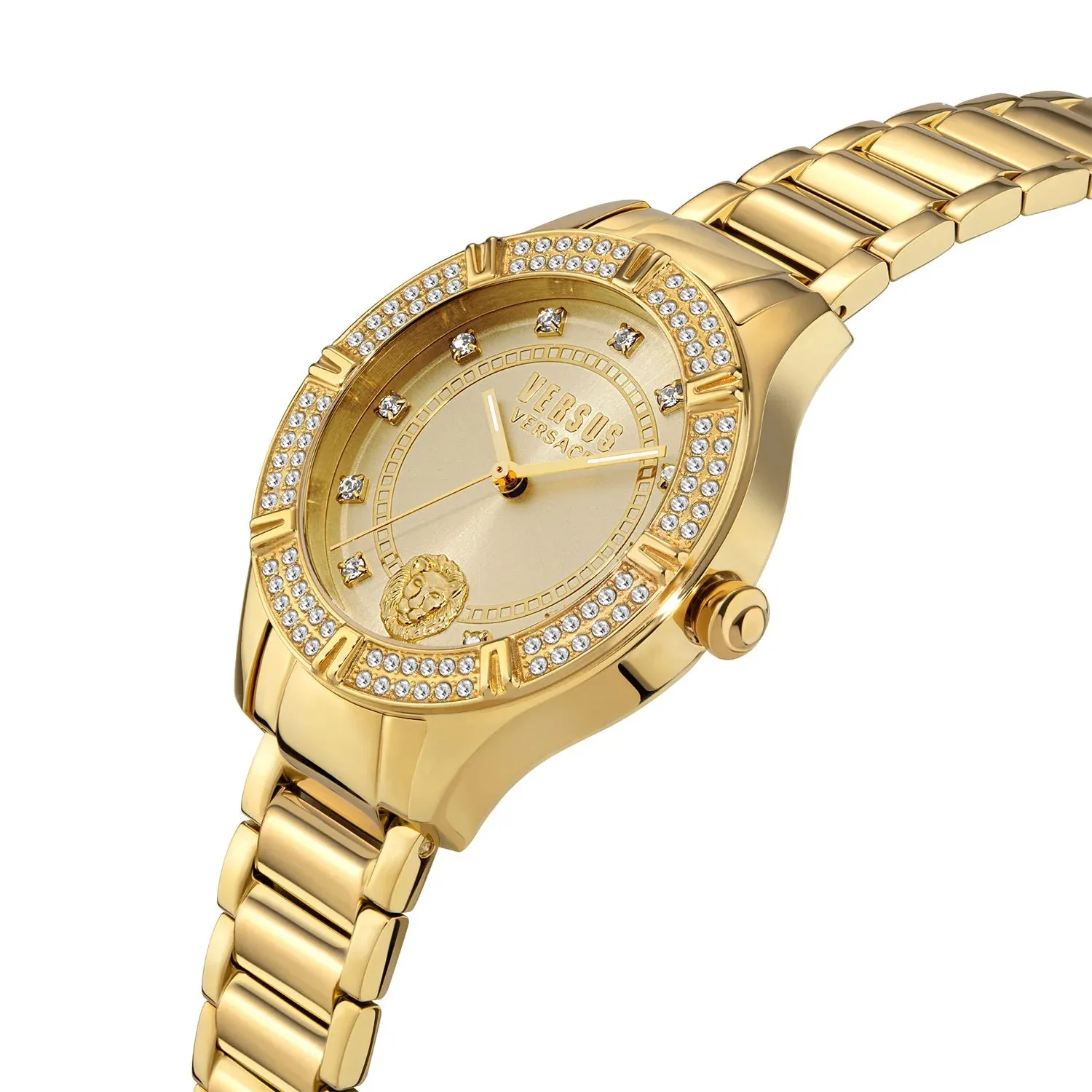 Versus Versace Canton Road Ladies champagne Dial Gold Tone Watch