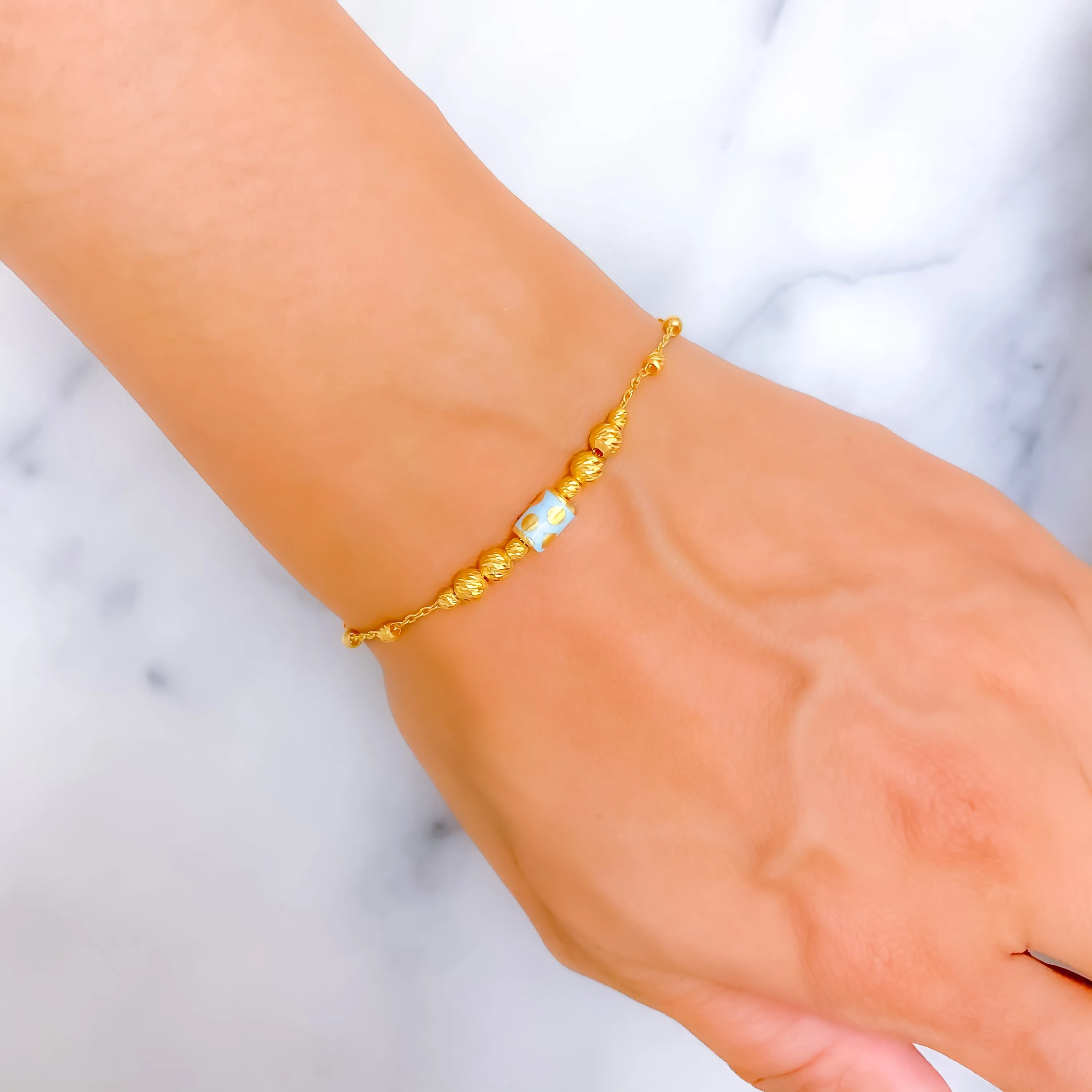 Vibrant Charming 21k Gold Bracelet