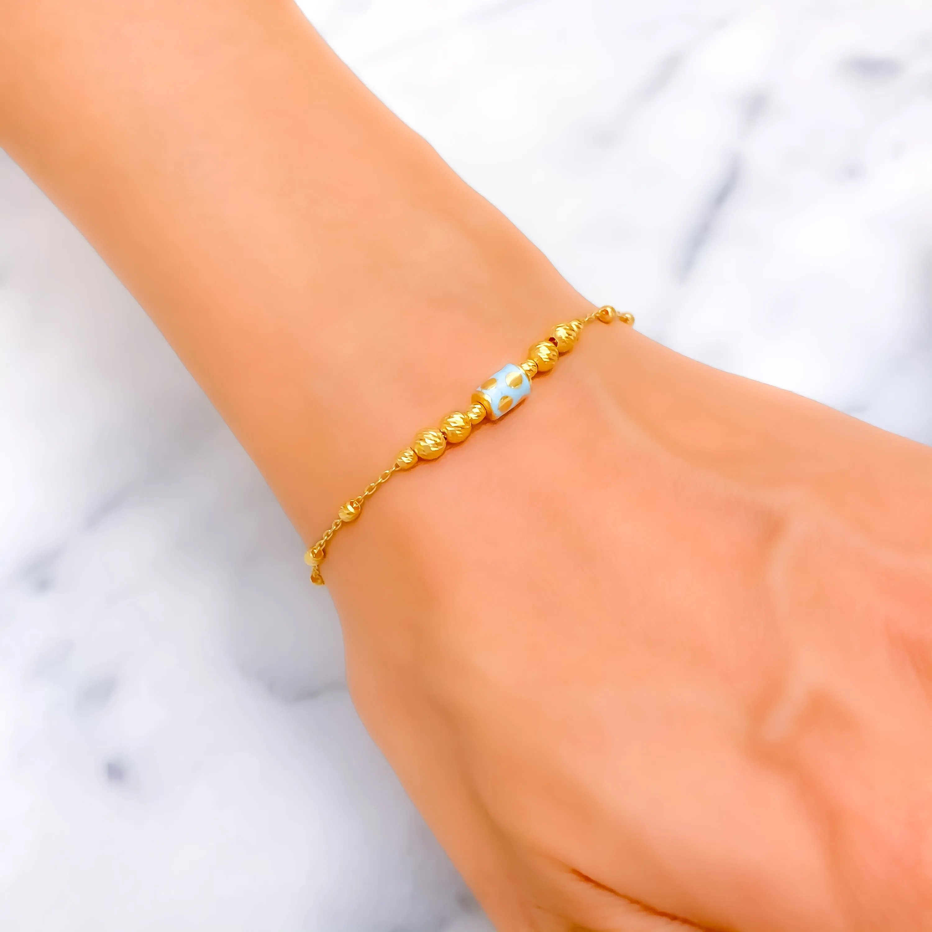 Vibrant Charming 21k Gold Bracelet