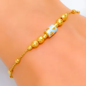 Vibrant Charming 21k Gold Bracelet