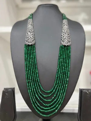 Victorian CZ Multilayer Beaded Necklace