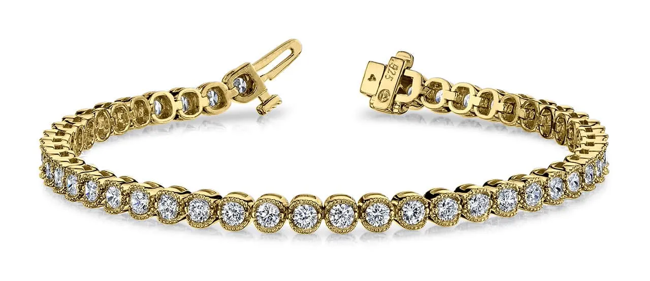 Vintage Dreams Tennis Diamond Bracelet with 4.00 ct.(finished) 2.8mm