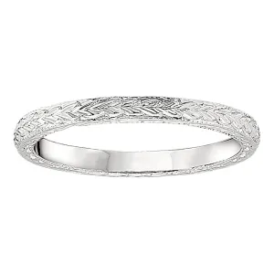 Vintage Hand Engraved Gold Band Thin