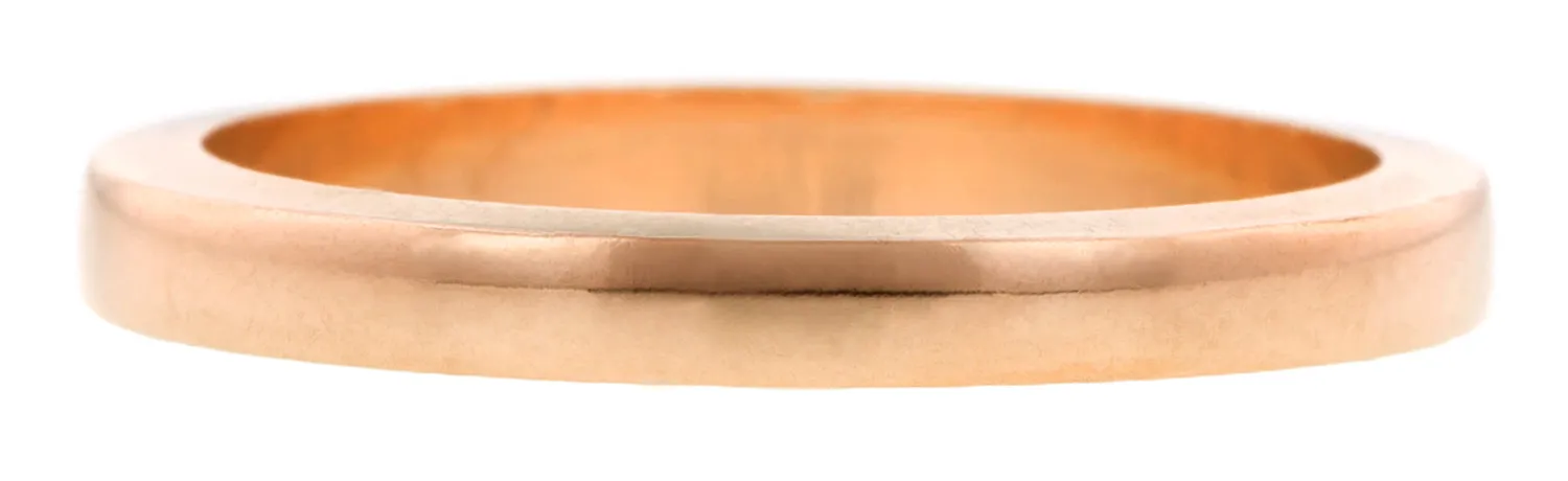 Vintage Rose Gold Wedding Band