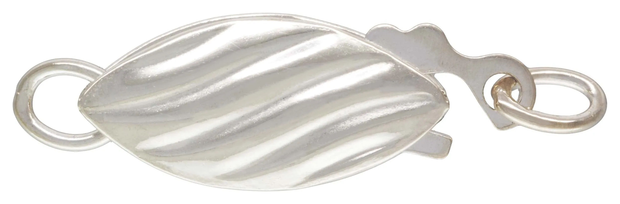 Wave Pearl Clasp (6.0mmX12.5mm), Sterling Silver. Made in USA. #5003567W