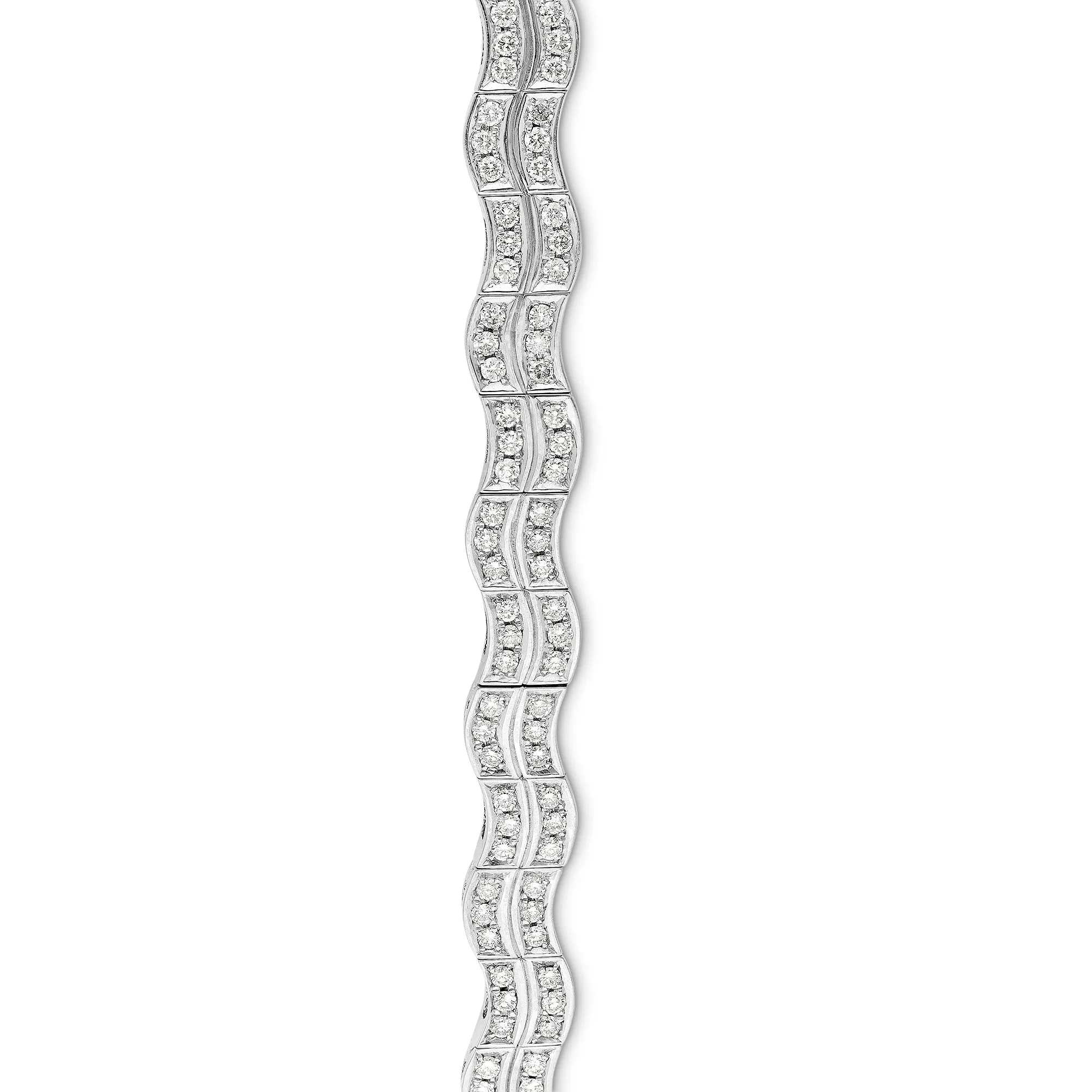 Waved Diamond Tennis Bracelet - 2.3 Carat