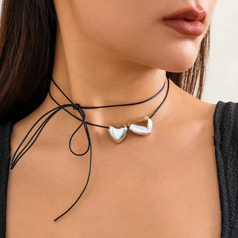 Wedding Party Jewelry Long Black Ribbon Choker Necklace For Women Elegant White Imitation Pearl Beach Vacation Necklaces
