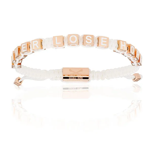 White Bracelets and Pink Gold Gift Idea for Her