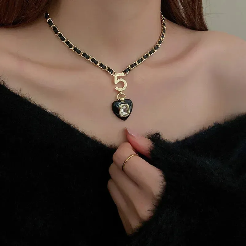 Women Elegant Pearl Clavicle Chain Collares Ladies Short Pendant Necklaces Earrings Choker Jewelry set