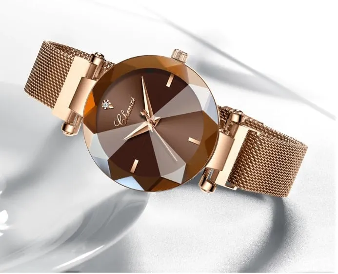 Women's Stylish Diamond Dial Watch