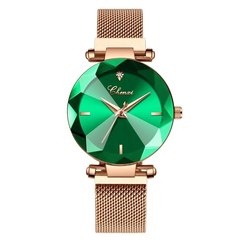 Women's Stylish Diamond Dial Watch